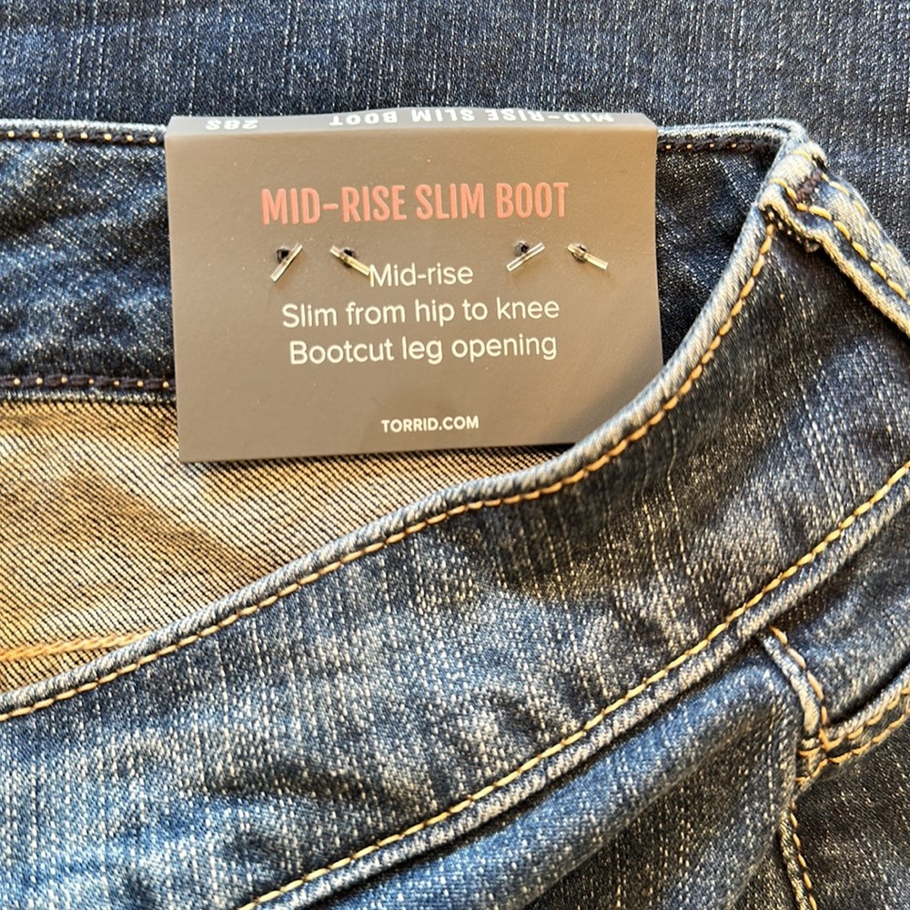 Torrid Mid Rise Slim Boot Cut Jeans - Picture 6 of 6
